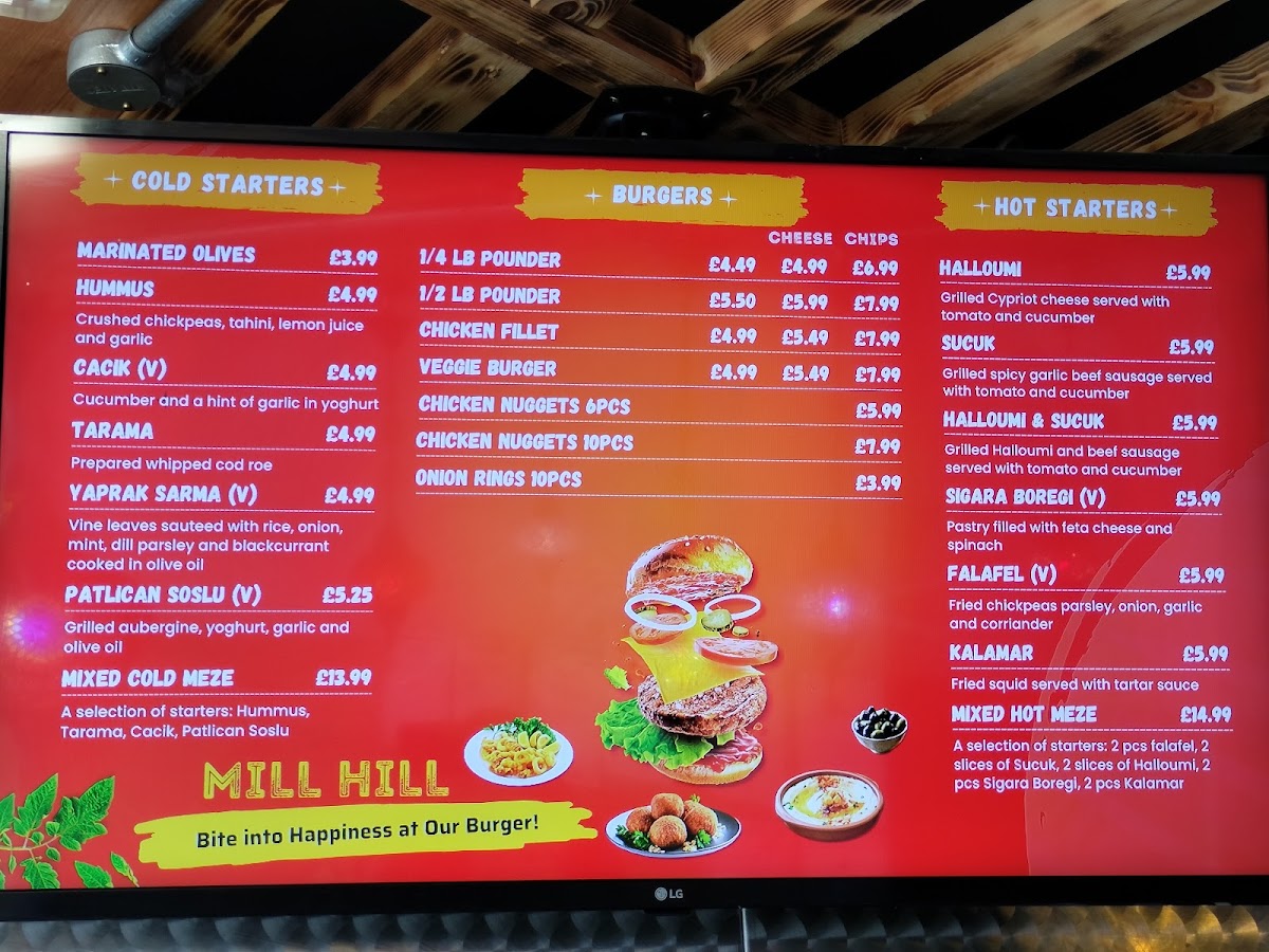 Mill Hill Kitchen Menu - Image 1
